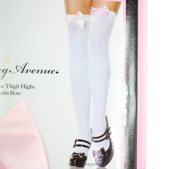 Leg Avenue Strumpfhose Mit Satin Schleife - Elegante Thigh Highs Für Damen